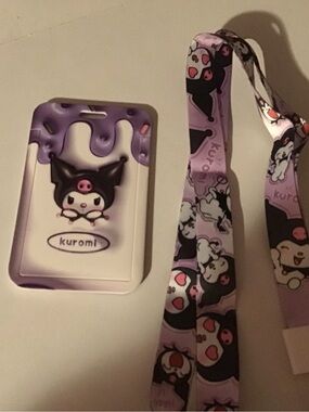 Purple Character ID Card Holder with Matching Lanyard